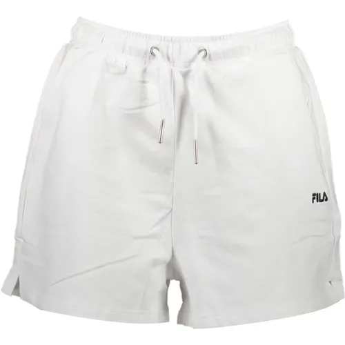 Weiße Damen Shorts mit Elastischem Bund , Damen, Größe: S - Fila - Modalova