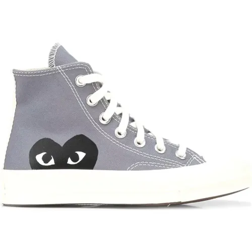 Comme DES Garcons Play Converse Sneakers Grey , male, Sizes: 3 UK, 8 1/2 UK, 9 UK, 5 1/2 UK - Comme des Garçons Play - Modalova
