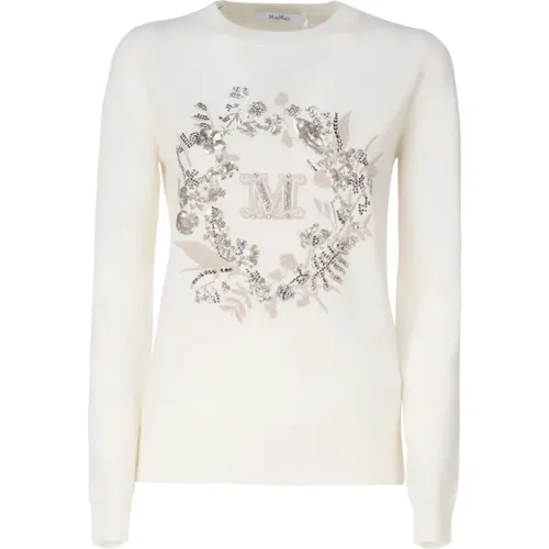 Floral Sweater Italian Made , female, Sizes: M - Max Mara - Modalova