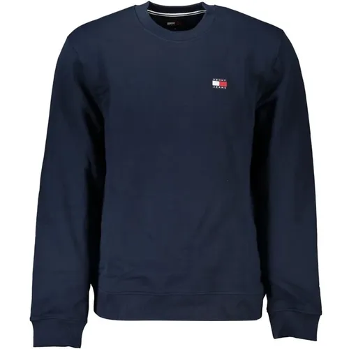 Sweatshirts, male, , Size: L Elegant Fleece Sweatshirt with Round Neck - Tommy Hilfiger - Modalova