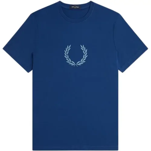 Baumwoll-Jersey-Kronenshirt , Herren, Größe: 2XL - Fred Perry - Modalova