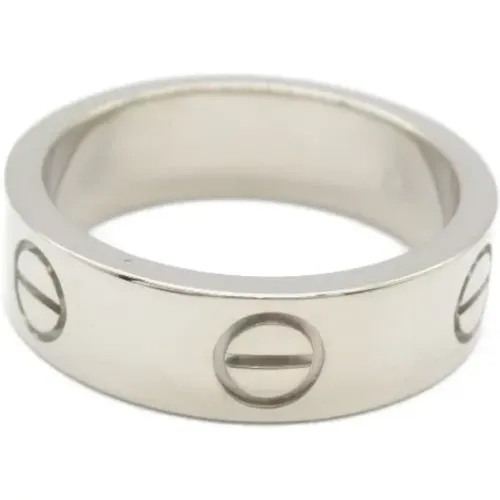 Pre-owned Jewellery, female, , Size: ONE SIZE Pre-owned White Gold rings - Cartier Vintage - Modalova