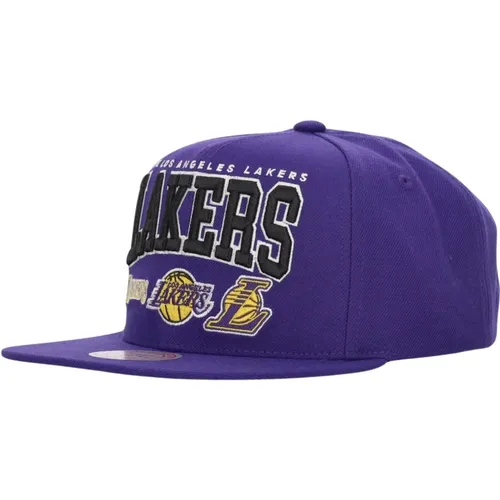 NBA Champ Stack Lakers Cap , male, Sizes: ONE SIZE - Mitchell & Ness - Modalova