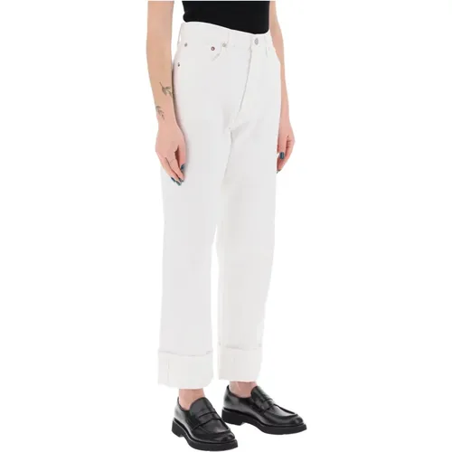 Straight Leg Jeans mit niedriger Taille , Damen, Größe: W29 - Agolde - Modalova