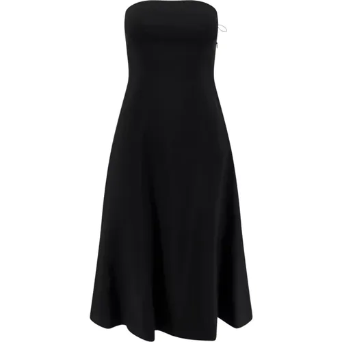 Schwarzes Ausgestelltes Kleid mit Reißverschluss , Damen, Größe: L - Semicouture - Modalova