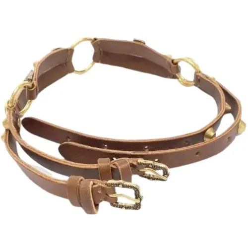 Italian Leather Necklaces, Pre-owned, 16.5 Length , female, Sizes: ONE SIZE - Gucci Vintage - Modalova