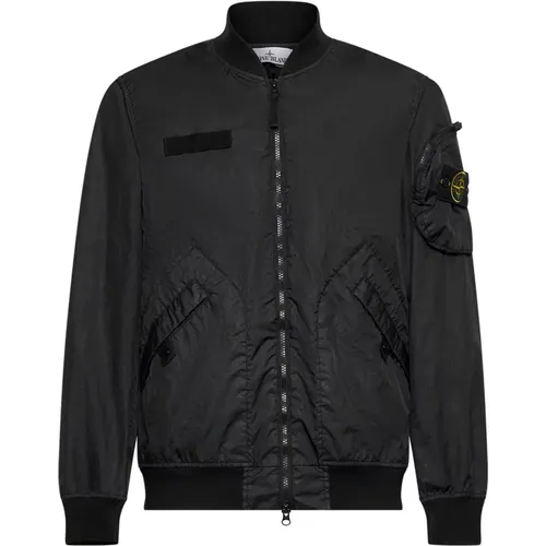 Bomber Jackets, male, , Size: L Bomber Jacket with Zip Closure - Stone Island - Modalova