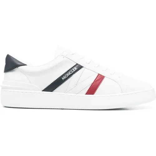 Weiße Sneakers mit Logo-Druck , Herren, Größe: 41 1/2 EU - Moncler - Modalova