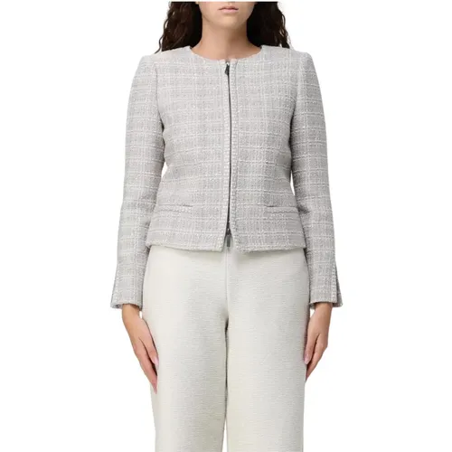 Tweed Jackets, female, , Size: M Tweed Jacket - Emporio Armani - Modalova