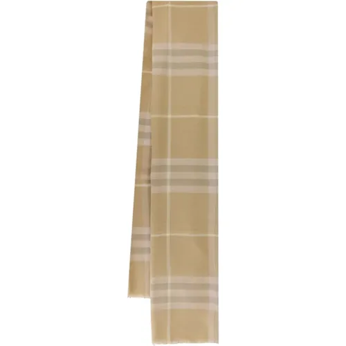 Wool Frayed Scarf , female, Sizes: ONE SIZE - Burberry - Modalova