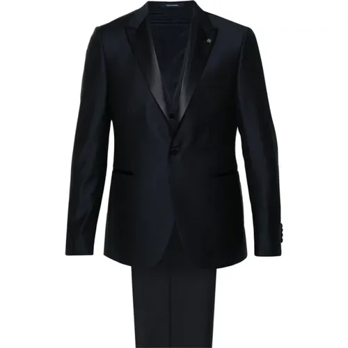 Single Breasted Suits, male, , Size: 2XL Single Breasted Suits - Tagliatore - Modalova