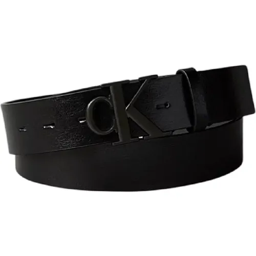 Belts, male, , Size: 105 CM Monogram Leather Belt - Calvin Klein - Modalova