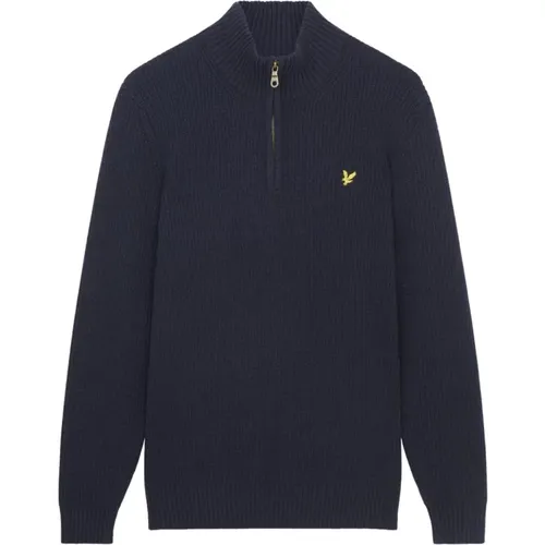 Ribbed Quarter Zip Jumper , male, Sizes: 2XL - Lyle & Scott - Modalova