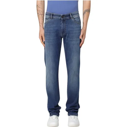 Denim Travel Pants Swing Style , male, Sizes: W38, W37 - PT Torino - Modalova