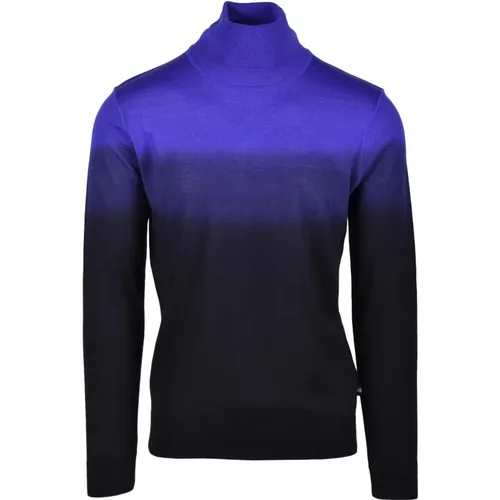 Turtlenecks, male, , Size: L Wool Silk Blend Sweater - Hugo Boss - Modalova