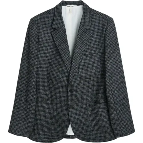 Blazers, male, , Size: L Classic Tweed Blazer with Front Pockets - Sunflower - Modalova