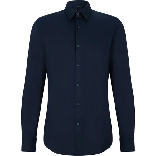 Blaues Langarmhemd mit Performance-Passform , Herren, Größe: XL - Hugo Boss - Modalova