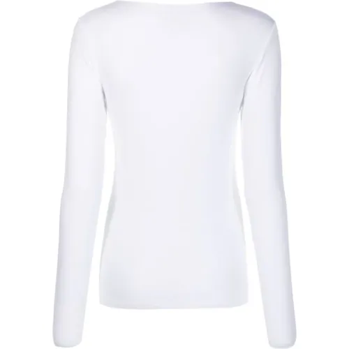 Weiße T-Shirts und Polos , Damen, Größe: L - majestic filatures - Modalova
