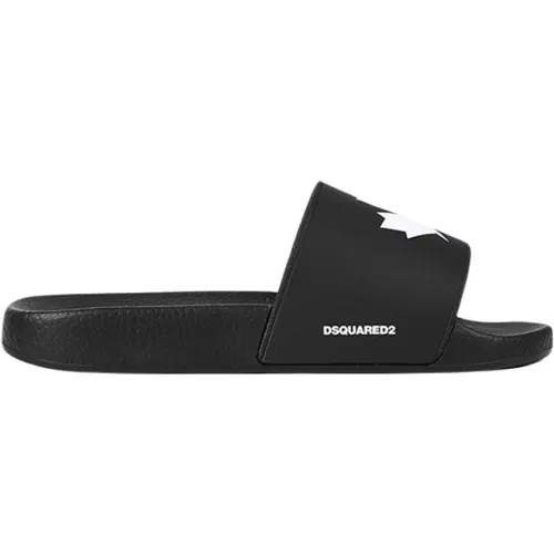 Sliders, male, , Size: 6 US Men's Sandals - Dsquared2 - Modalova