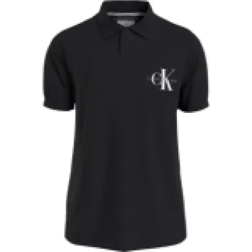 Monologo Polo mit weißem Logo , Herren, Größe: S - Calvin Klein - Modalova