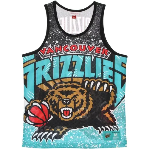 Sportswear, male, , Size: L Grizzlies Basketball Tank Top Sublimated Mesh - Mitchell & Ness - Modalova