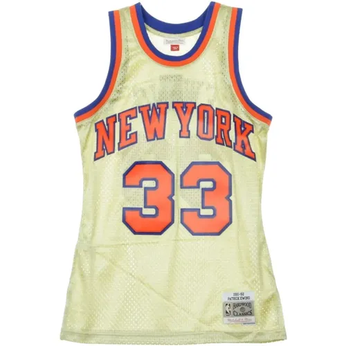 Sportswear, male, , Size: M Vintage Basketball Tank Top Patrick Ewing - Mitchell & Ness - Modalova