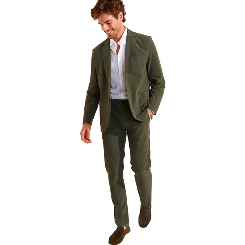 Single Breasted Suits, male, , Size: 2XL Stretch khaki pants - Serge Lescada - Cala 1789 - Modalova