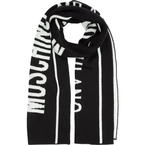 Schwarzer Wollschal Moschino - Moschino - Modalova