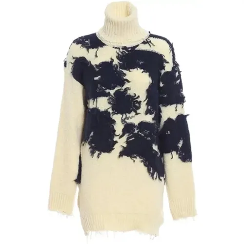 Wool Silk Pullover Destroyed Effect Women , female, Sizes: M, S - Off White - Modalova