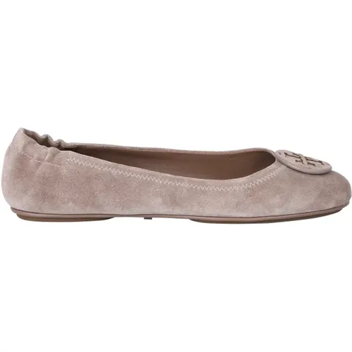 Ballerina Flats with Logo Plate , female, Sizes: 3 UK, 4 1/2 UK, 5 1/2 UK, 4 UK - TORY BURCH - Modalova