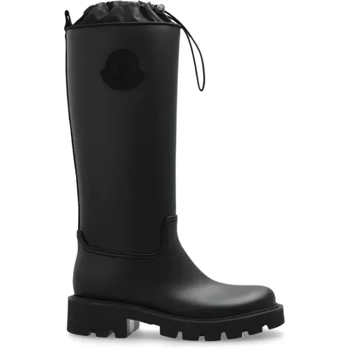 Schwarze Wasserdichte Kniehohe Kickstream Stiefel - Moncler - Modalova