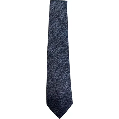 Ties, male, , Size: ONE SIZE Gray Silk Tie - Missoni - Modalova