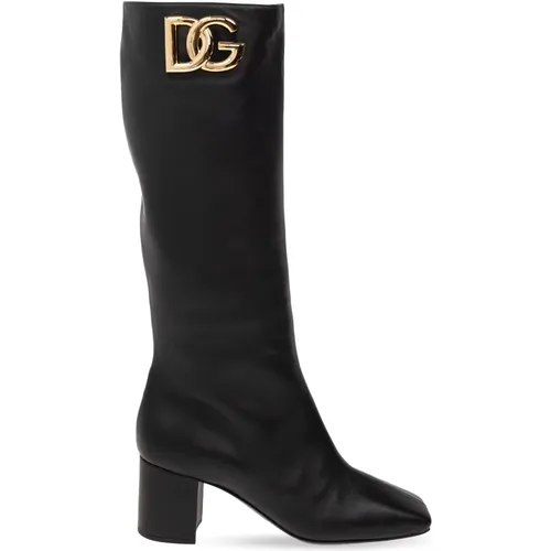 Heeled boots , female, Sizes: 4 1/2 UK, 3 UK, 5 UK, 7 UK, 6 UK, 4 UK - Dolce & Gabbana - Modalova