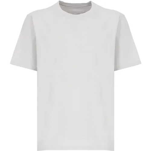 Graues Baumwoll-Crewneck-T-Shirt mit Ikonischen Nähten , Herren, Größe: S - Maison Margiela - Modalova