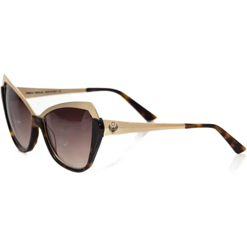 Chic Cat Eye Sunglasses with Gold Accents , female, Sizes: ONE SIZE - Frankie Morello - Modalova