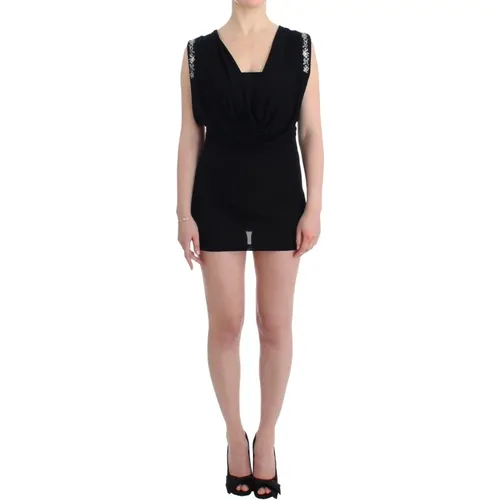 Embellished Jersey Mini Sheath Short Dress , female, Sizes: S, L, M - roccobarocco - Modalova