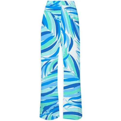 Wide LEG Pants Color Palms 06407D Tyransaint Barth , female, Sizes: M - MC2 Saint Barth - Modalova