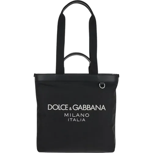 Tote Bags, male, , Size: ONE SIZE Nylon Shopping Bag - Dolce & Gabbana - Modalova