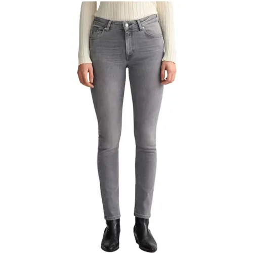 Stretch Slim Fit Jean Farla , Damen, Größe: W28 - Gant - Modalova