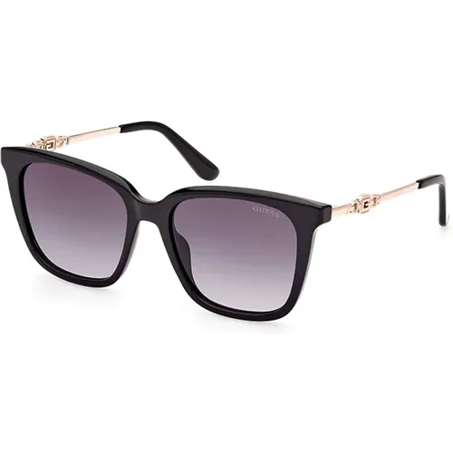 Stylische Sonnenbrille Schwarz mit Grauer Linse,Beige Brilliance Gradient Sonnenbrille,Blaue Verlaufssonnenbrille Gu7886-92B - Guess - Modalova