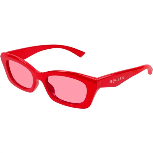 Stylische Sonnenbrille Am0474S Farbe 003 , Damen, Größe: 52 MM - alexander mcqueen - Modalova