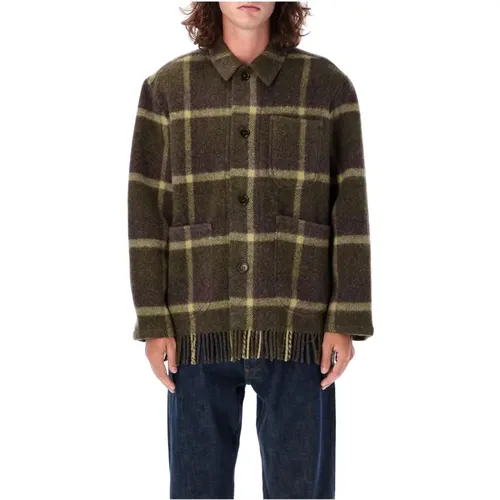 Multi Check Fringes Hemdjacke , Herren, Größe: M - YMC You Must Create - Modalova