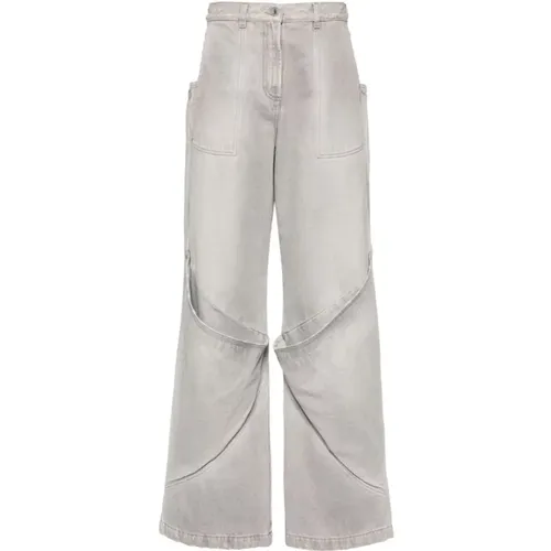 Vintage Grey Long Trousers , female, Sizes: W26, W28, W25, W27, W29, W24, W31 - The Attico - Modalova