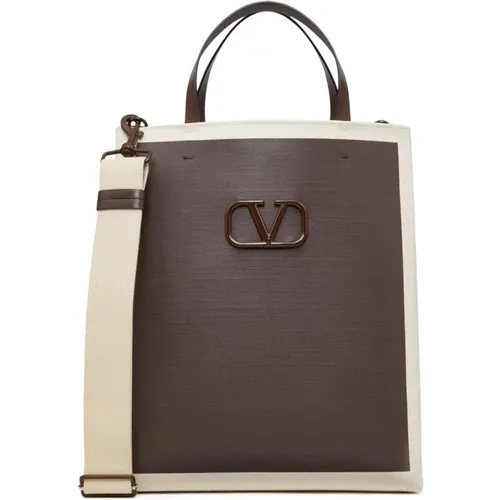 Signature Canvas Tote Bag , unisex, Sizes: ONE SIZE - Valentino - Modalova