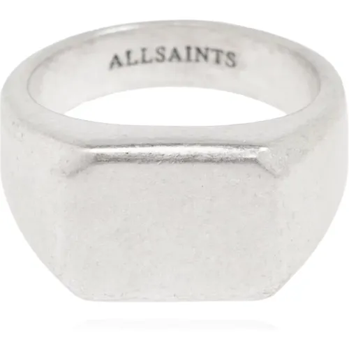 Rings, male, , Size: M Brass signet ring Alldis - AllSaints - Modalova