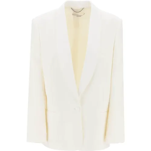 Blazers, female, , Size: S Stella Mc Cartney Single Breasted Tailored Blazer With Sh - Stella Mccartney - Modalova