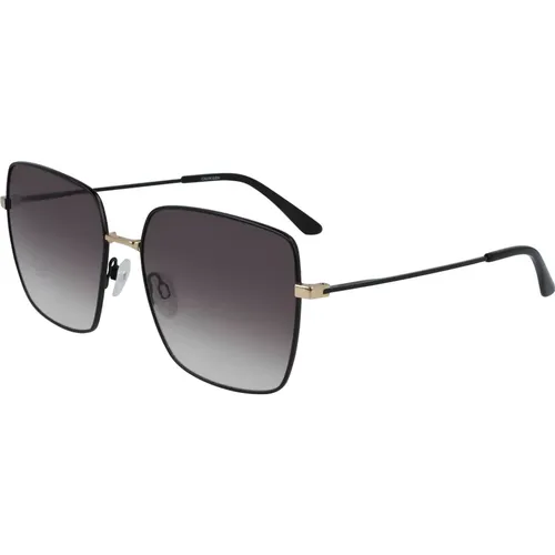 Schwarze/Blaue Sonnenbrille , Damen, Größe: 58 MM - Calvin Klein - Modalova