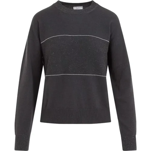 Luxurious Grey Sweater Aw24 , female, Sizes: S, M - PESERICO - Modalova