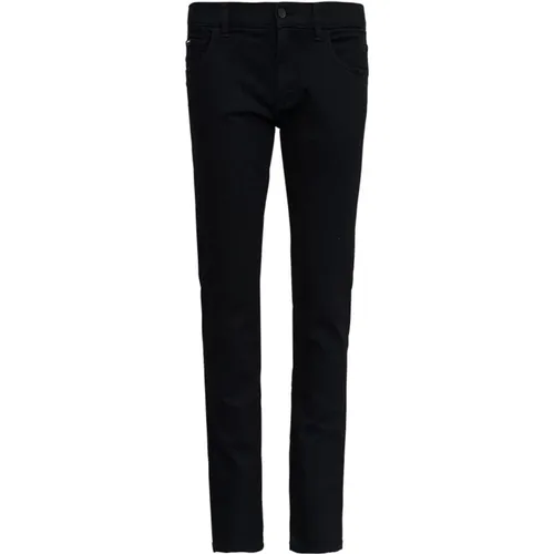 Schmal geschnittene schwarze Stretch-Denim-Jeans - Dolce & Gabbana - Modalova