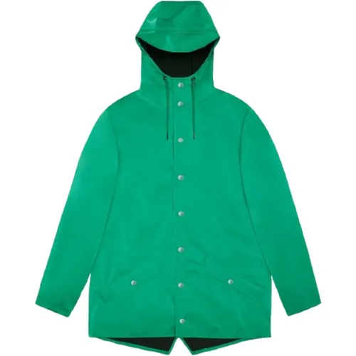 Rain Jackets, male, , Size: S Waterproof Unisex Jacket with Snap Buttons - Rains - Modalova